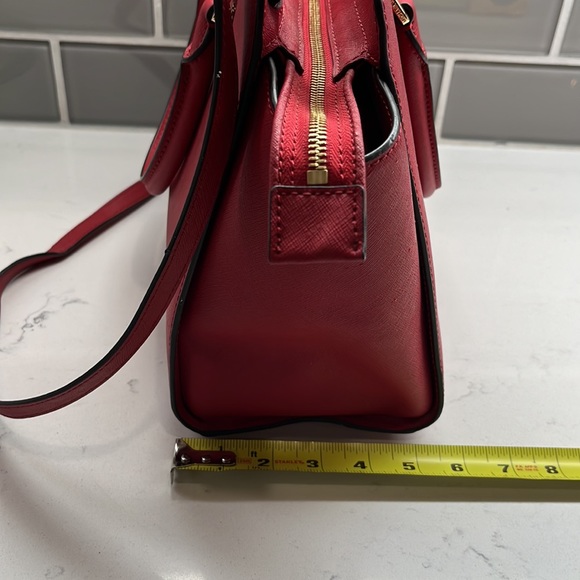 Michael Kors Red Crossbody Bag with Gold Accents - Picture 6 of 13